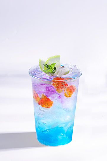 藍桔金魚氣泡水